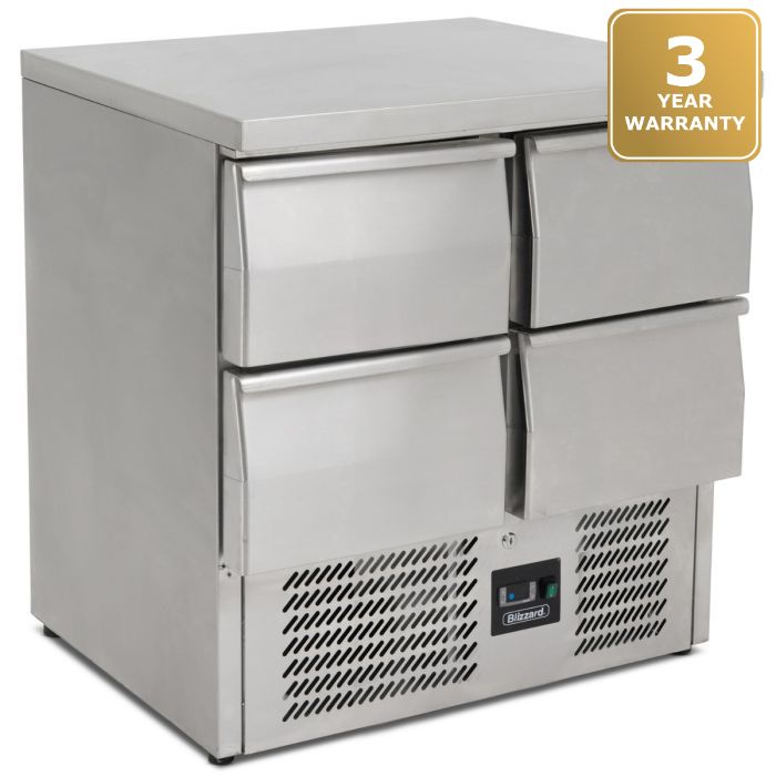 BLIZZARD BCC2-4D Commercial 4 Drawer Compact Gastronorm Counter - 240Ltr