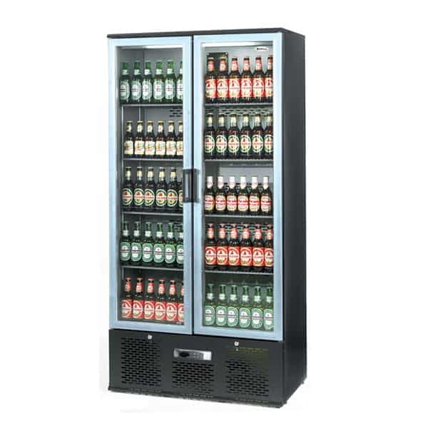 INFRICO ZXS20 Commercial Upright Double Door Stainless Steel Bottle Cooler - 492 Bottles