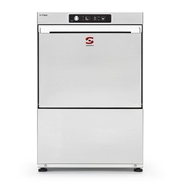 SAMMIC X-41BD 230/50/1 DD X-TRA Commercial Glasswasher With Drain Pump & Built-in Water Softener - 400mm Basket