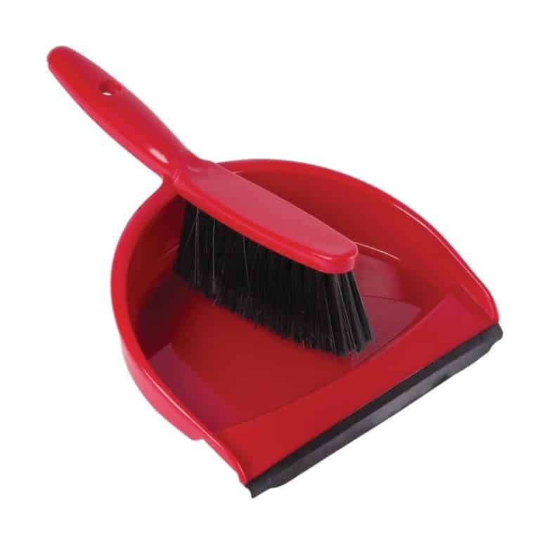 Jantex CC931 Soft Dustpan & Brush Set - Red