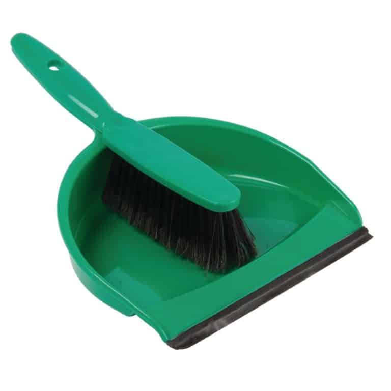 Jantex CC933 Soft Dustpan & Brush Set - Green
