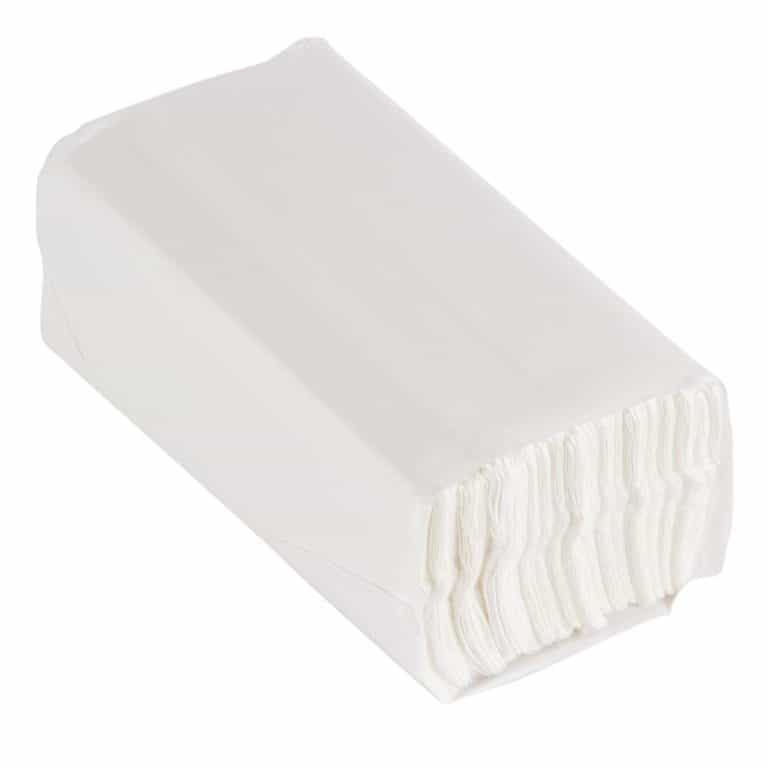 Jantex CF796 White Fold Paper Hand Towels 2-Ply - 160 Sheets Per Pack