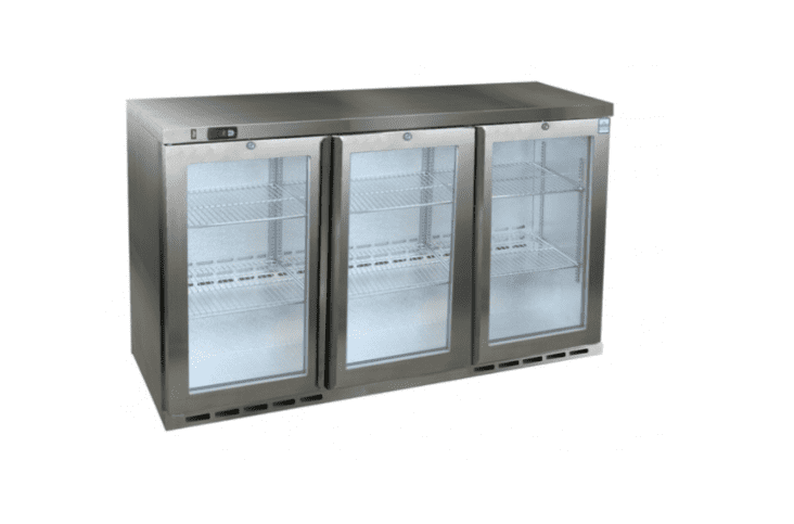 OSBORNE 280ES-GSS eCold Low Height Stainless Steel Commercial Triple Door Bottle Cooler