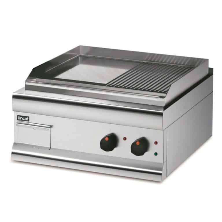 GS7/R - Lincat Silverlink 600 Electric Counter-top Griddle - Half-Ribbed Plate - W 750 mm - 6.0 kW