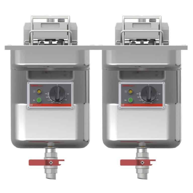 FriFri Super Easy 622 Electric Built-in Twin Tank Fryer with Filtration - 2 Baskets - W 600 mm - 2 x 11.4 kW