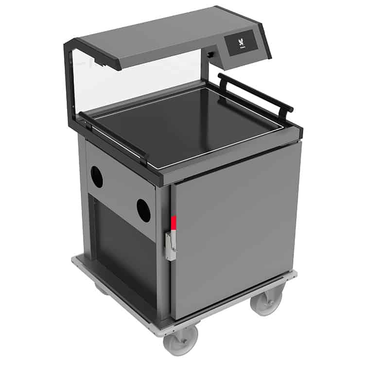 FALCON F1H Meal delivery trolley with one heated compartment
