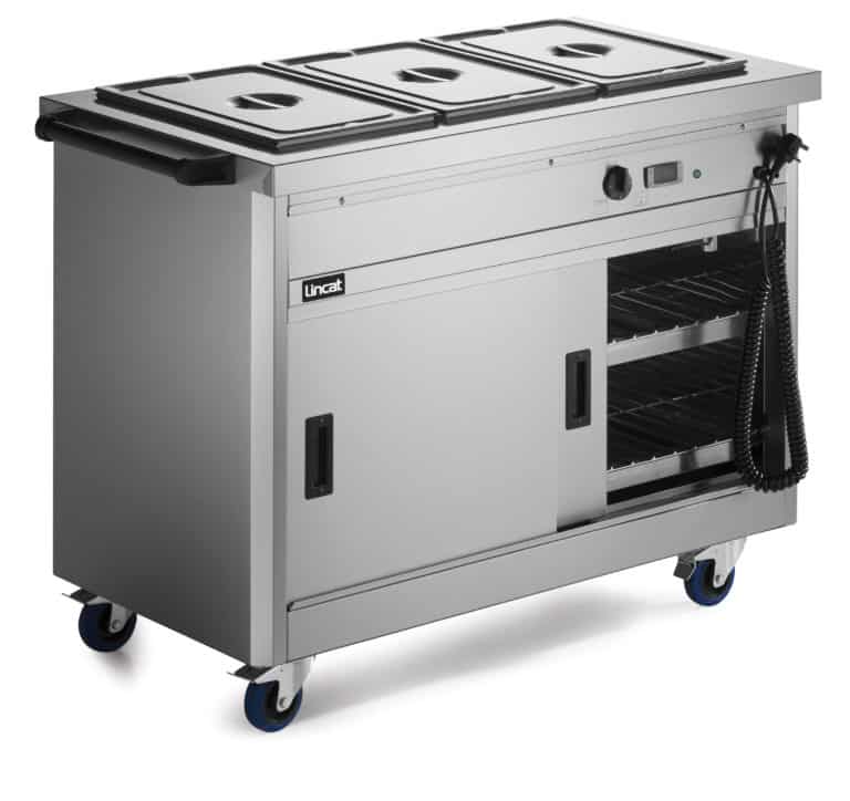 Lincat Panther 670 Series Free-standing Hot Cupboard - Bain Marie Top - 3GN - W 1205 mm - 2.8 kW