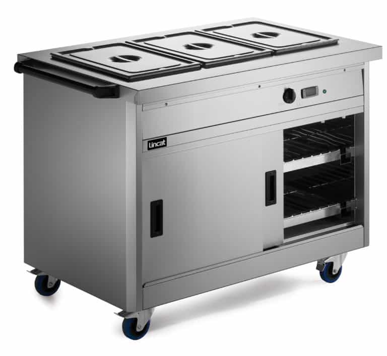 Lincat Panther 800 Series Free-standing Hot Cupboard - Bain Marie Top - 3GN - W 1205 mm - 2.8 kW