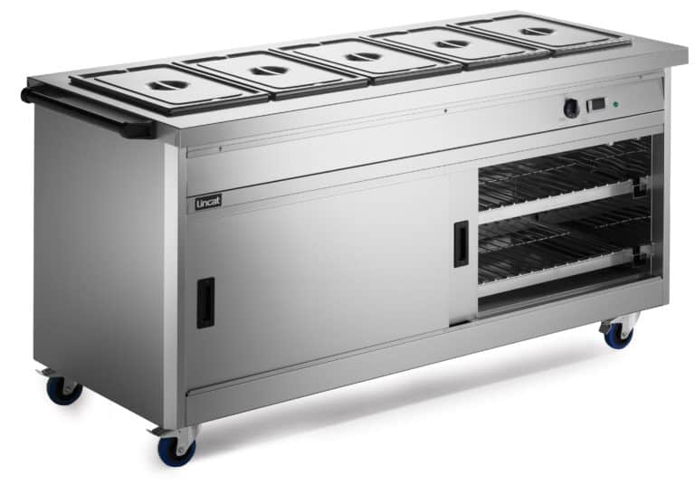 Lincat Panther 800 Series Free-standing Hot Cupboard - Bain Marie Top - 5GN - W 1855 mm - 5.2 kW