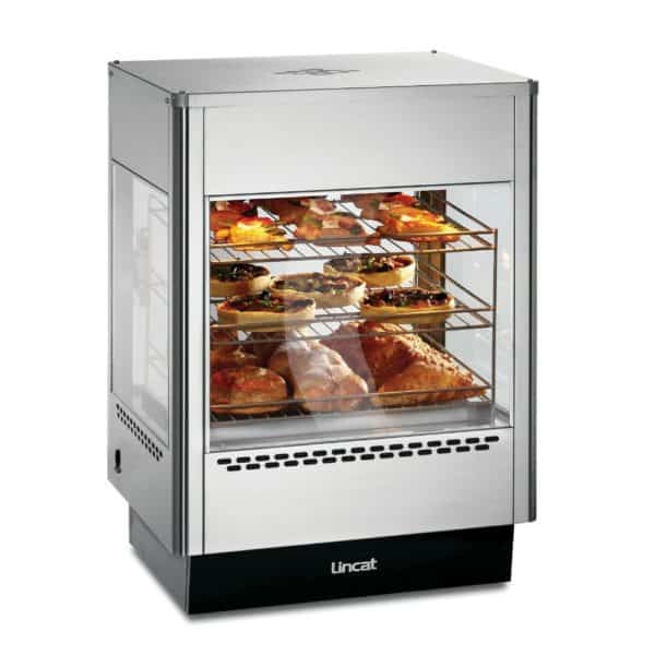 Lincat Seal Counter-top Upright Heated Merchandiser - Static Rack - Two Doors - W 562 mm - 1.4 kW