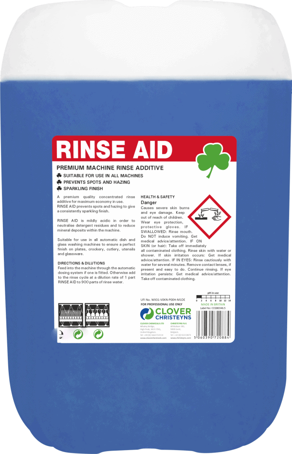 CLOVER PREMIUM RINSE AID 1x10Ltr  #407-10ltr