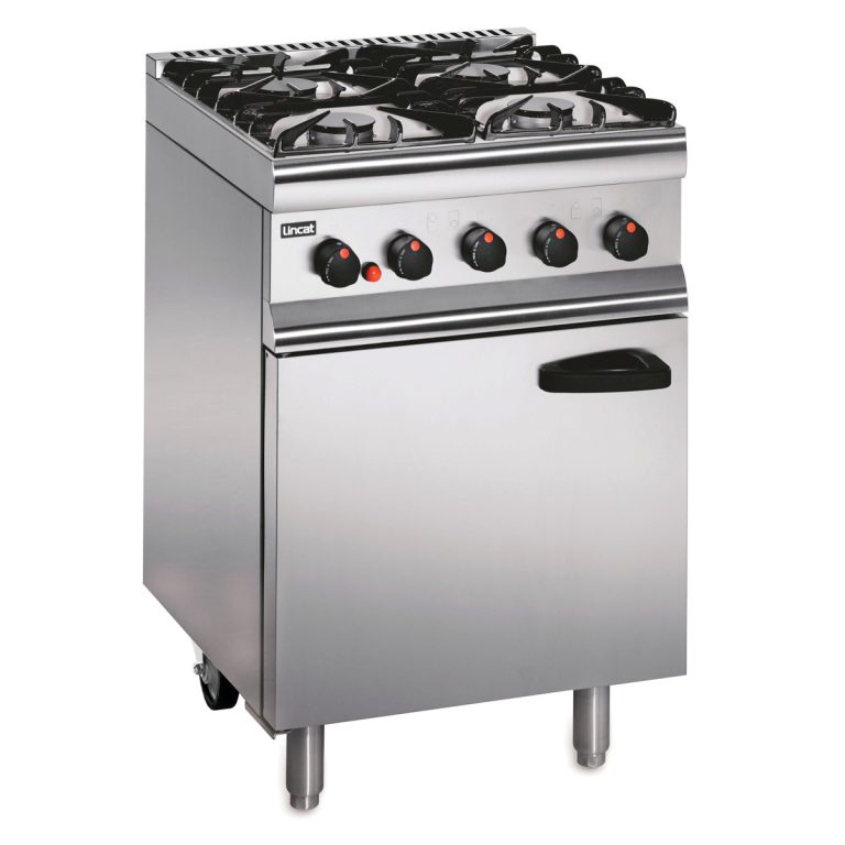 Lincat SLR6C/P Lincat Silverlink 600 Propane Gas Free-standing Oven Range - Castors at Rear - 4 Burners - W 600 mm - 23.8 kW